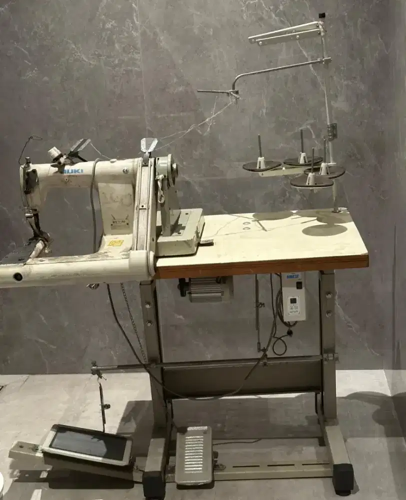Mesin Jahit Rantai Ganda Merk Juki MS 1190 bisa buat Leher kaos
