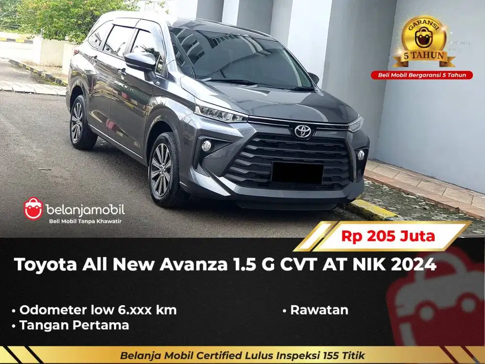 [ GARANSI 5TH ] Toyota All New Avanza 1.5 G CVT AT Abu 2024/2025