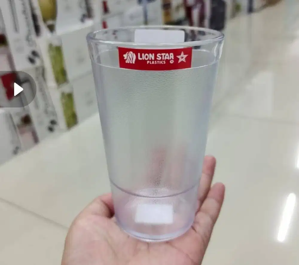 Gelas akrilik/ acrylic bening lion star 500ml