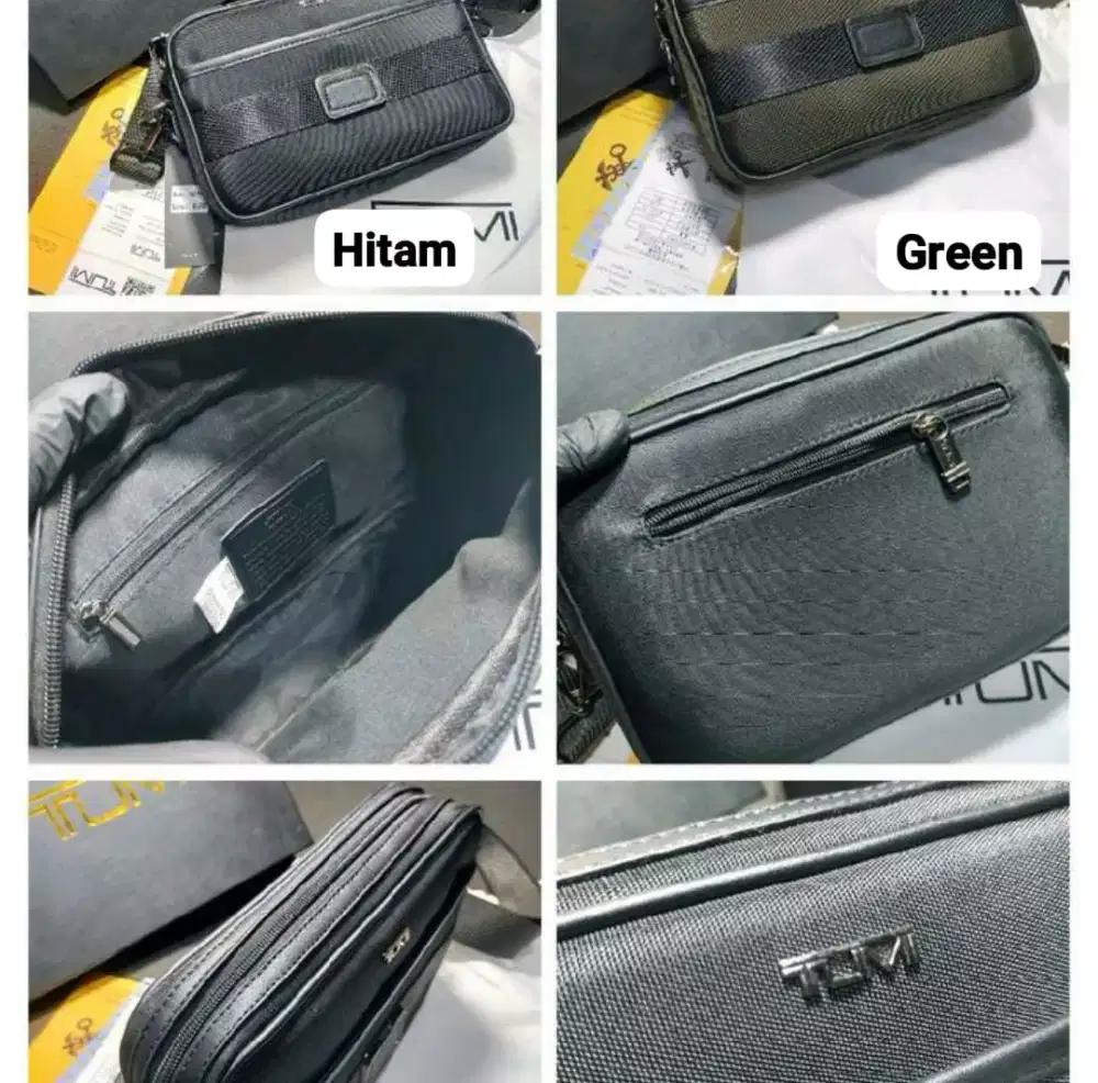 Tas Tumi selempang pria nilon black or green