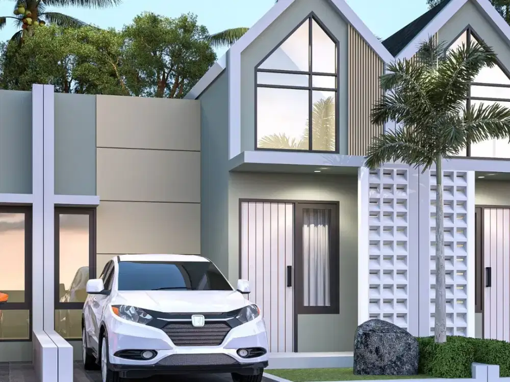 Rumah di Sawangan Depok Desain Mezanine Scandinavia Dekat Tol