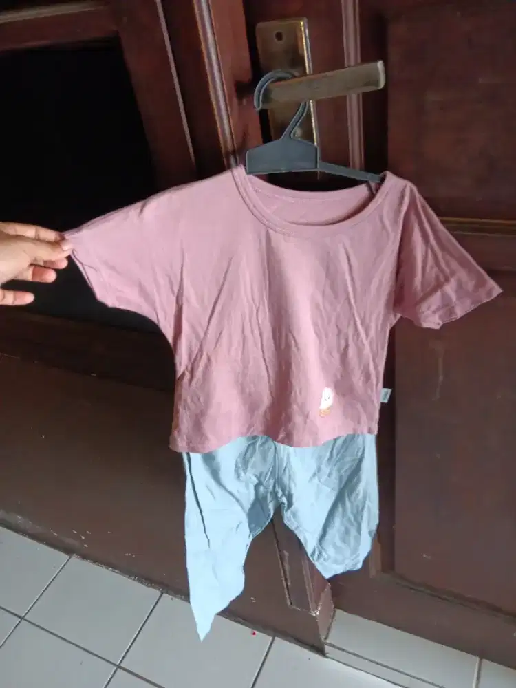 Jual Baju anak laki laki merek MOOI one set atasan & celana,katun 100%