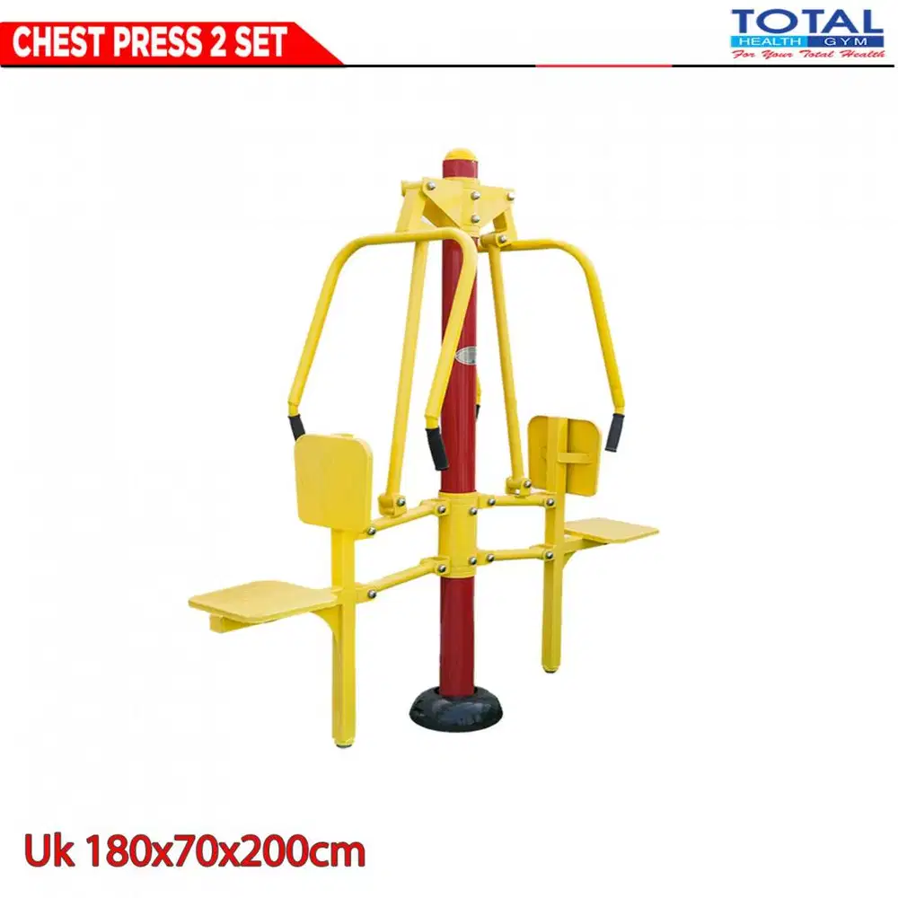 Fitness Outdoor Chest Press 2 Seat Alat Olahraga Luar Ruangan Di Taman