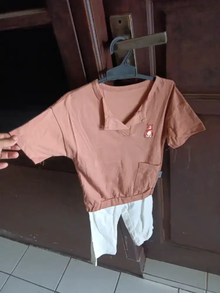 Jual Baju anak laki laki merek MOOI one set atasan & celana,katun 100%