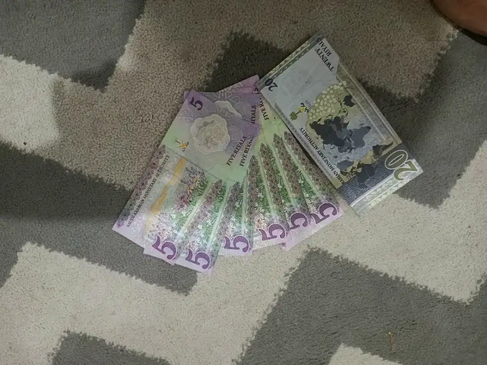 uang real  arab saudi 2020 total 50 real