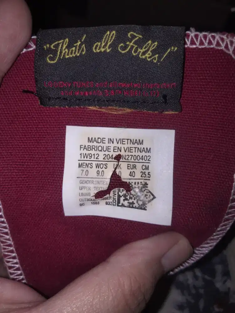 Sepatu Converse all star looney tunes