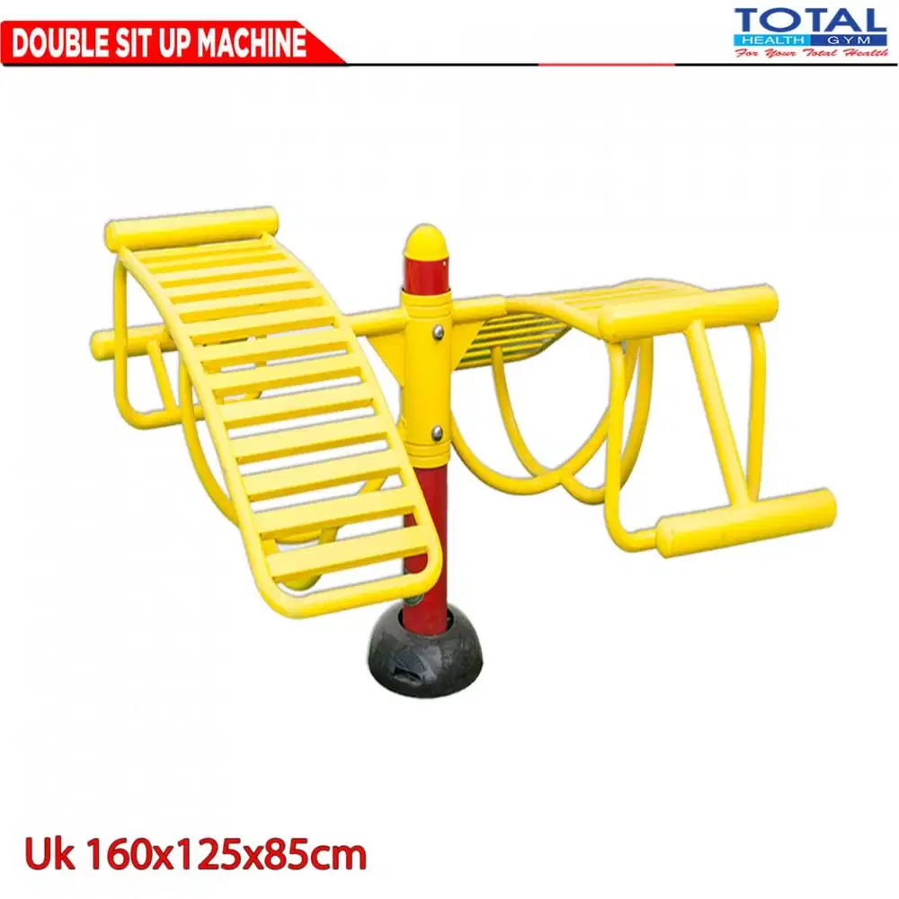 FITNESS OUTDOOR Double Sit Up Machine Gym Luar Ruangan Alat Olahraga