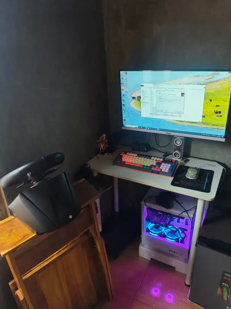 SEPAKET PC GAMING+STEERING WHEEL