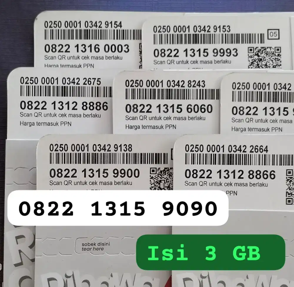 NOMOR CANTIK SIMPATI 11 DIGIT ISI 3 GB BERLAKU SATU BULAN.