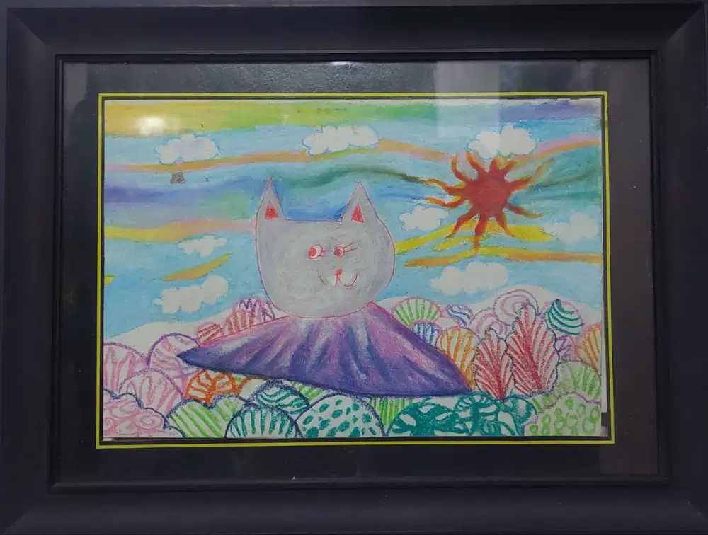 Lukisan Naifism : Serenity Cat / Simfoni Keheningan dan Warna Jiwa”