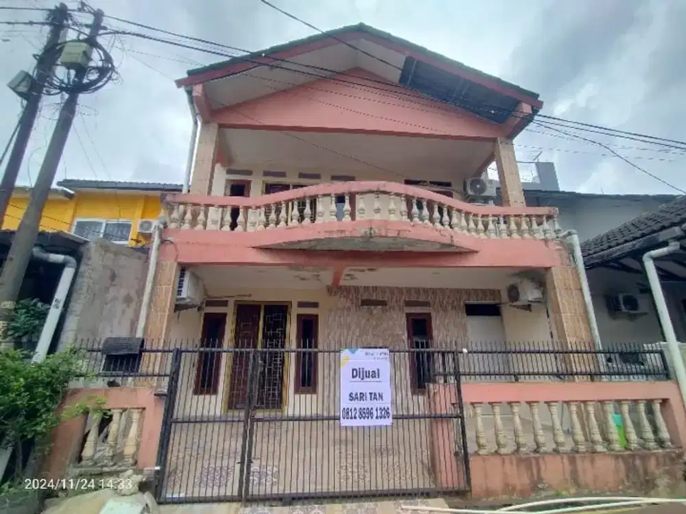 Rumah 2 Lantai Dalam Komplek Depan Ada Halte Trans Jakarta Via, Depan Tol Desari Sawangan