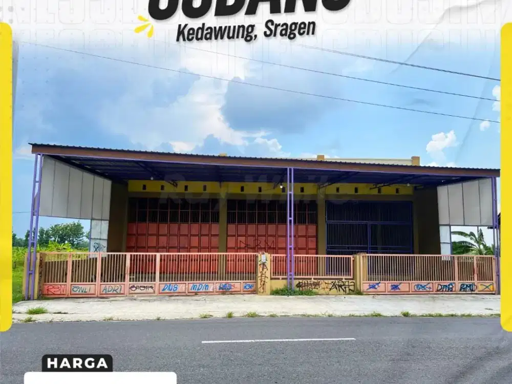 Gudang Siap Pakai di Kedawung, Sragen - Lebar 18m, Akses Truk