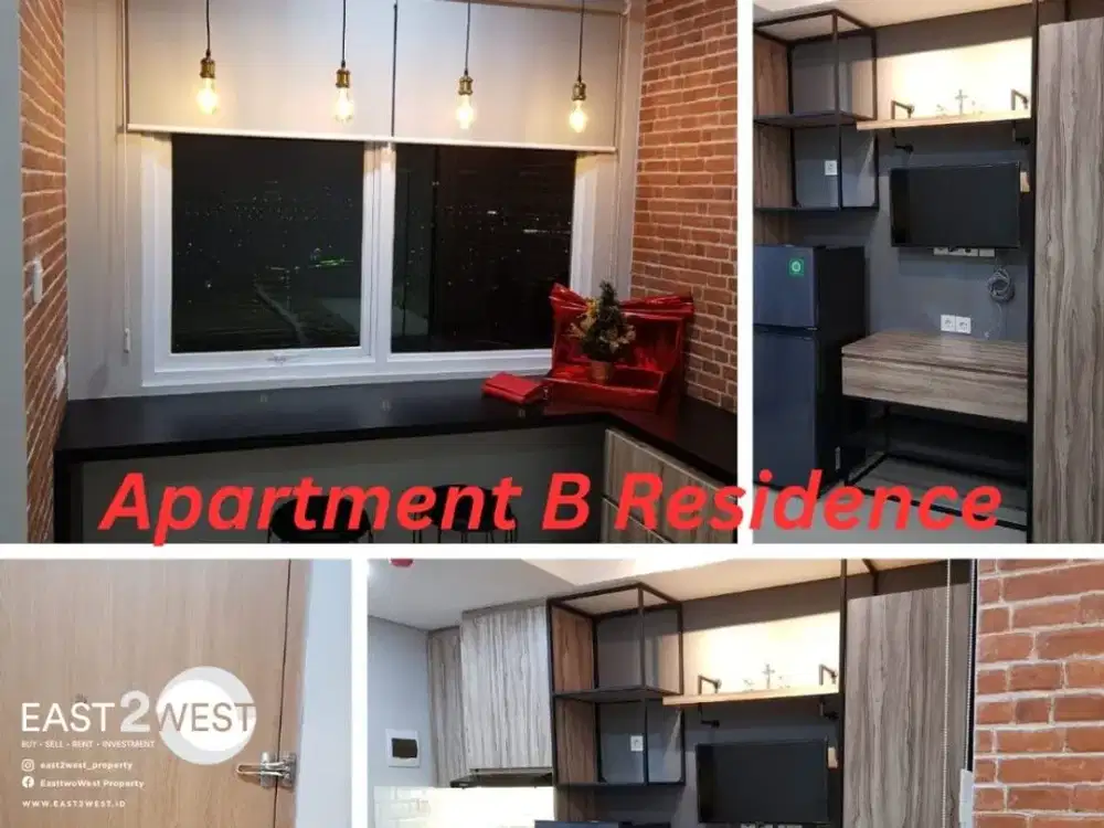 Jual/Sewa Apartemen B Residence BSD City Tangerang Tower Tulip Tipe Studi Fully Furnished Siap Huni