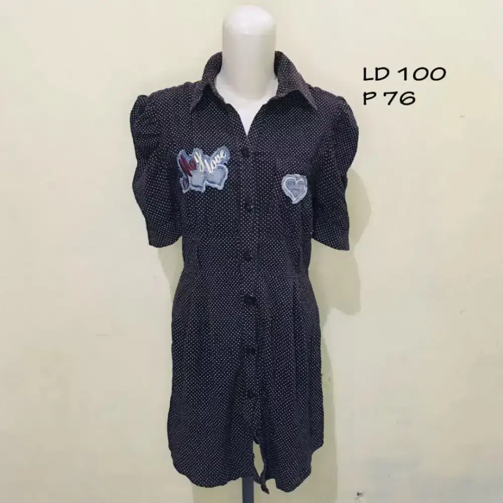 Preloved dress wanita motif polkadot