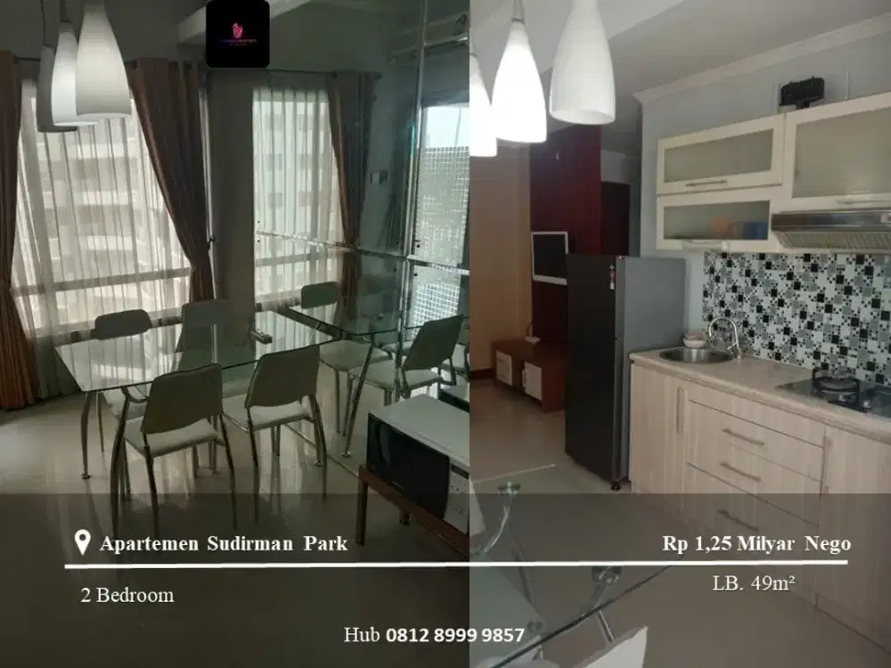Dijual Apartement Sudirman Park 2BR Low Floor Full Furnished
