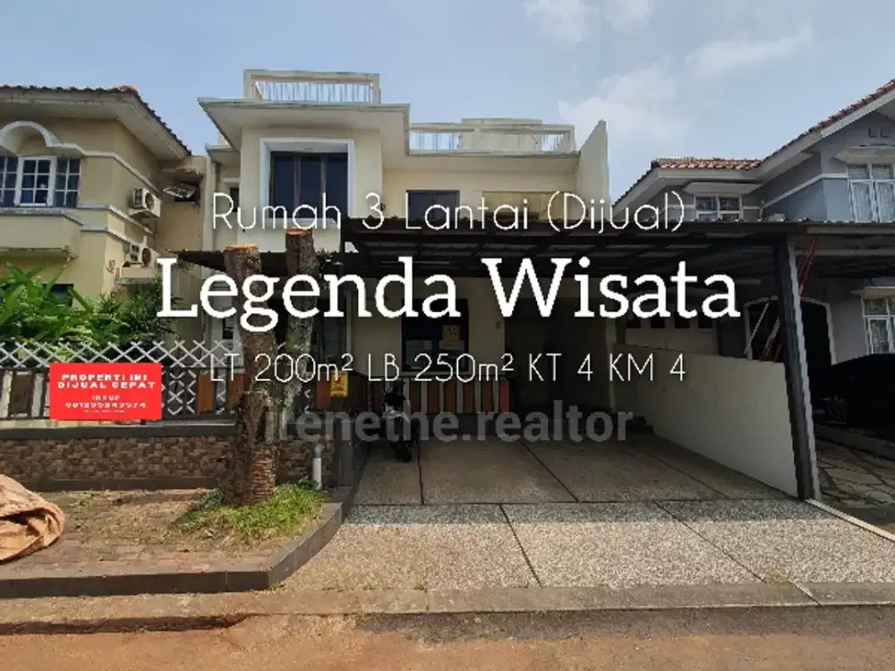 Dijual Rumah 3 Lantai di Legenda Wisata
