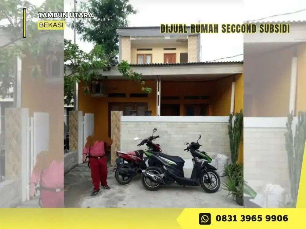 Jual Rumah 2lantai 295JT dkt Tol di Bekasi Green City Tambun Utara