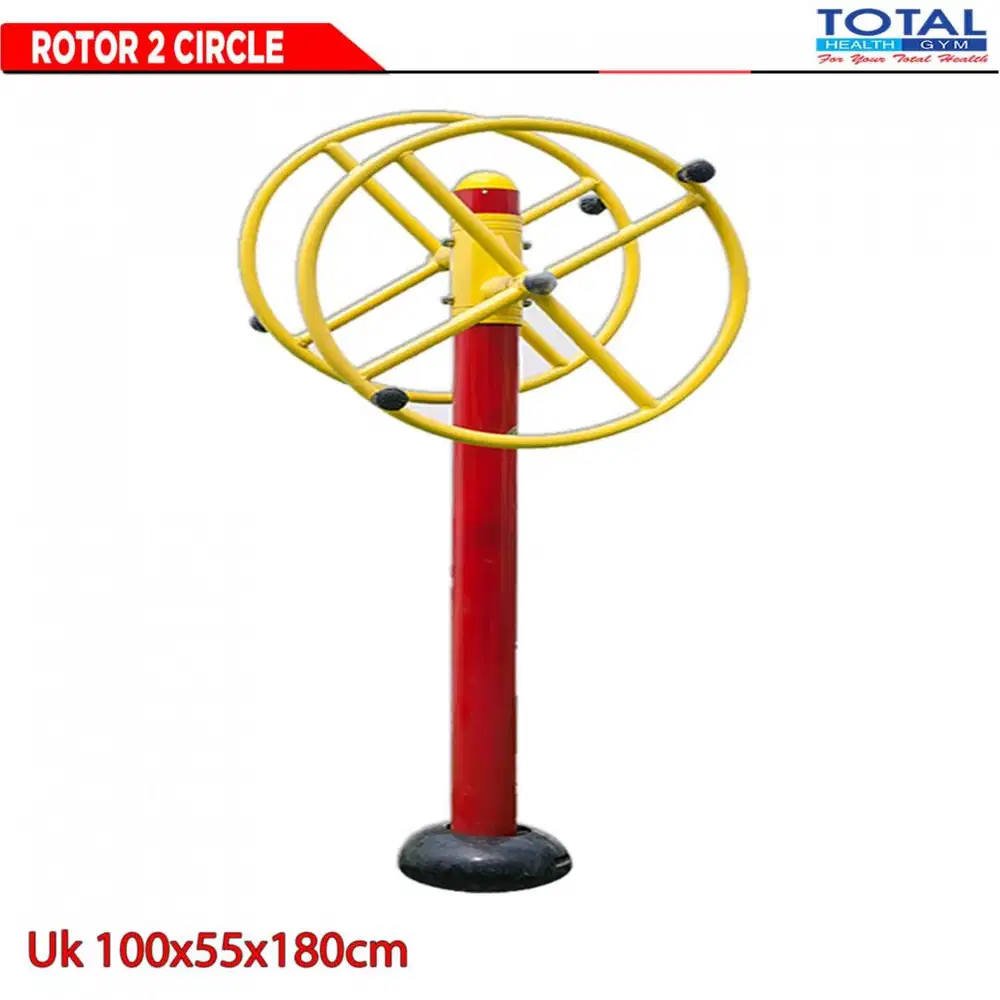 FITNESS OUTDOOR Rotor Two Circle Gym Luar Ruangan Alat Olahraga