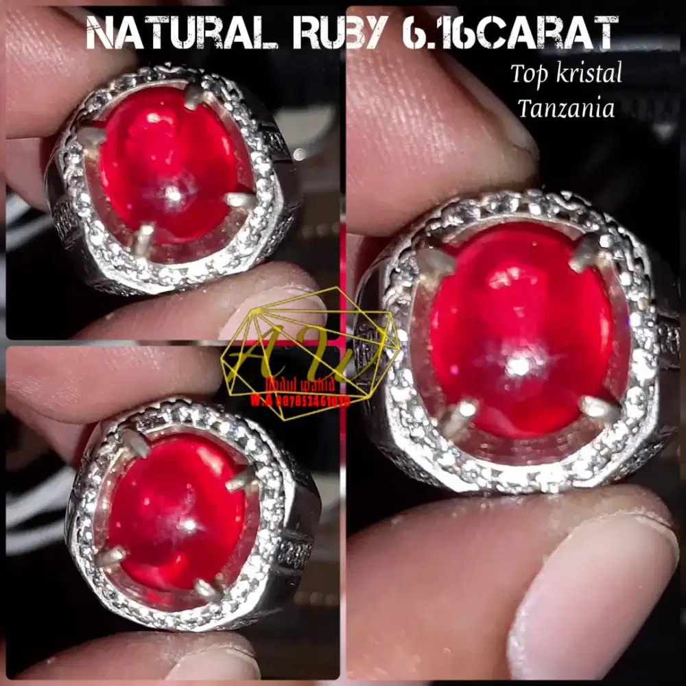 NATURAL RUBY 6.13CARAT SUPER KRISTAL