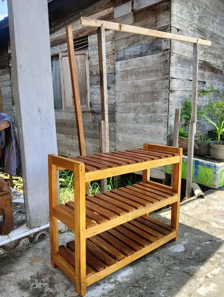 Meja rak sepatu  80x30 tinggi 65