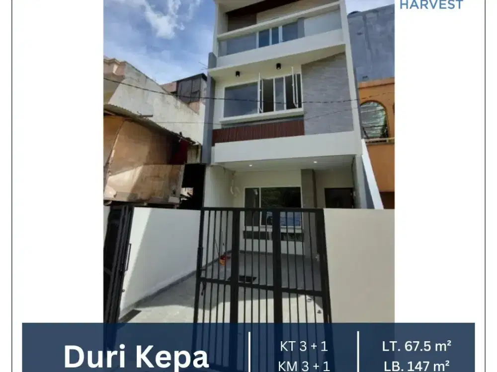 DIJUAL MURAH RUMAH BARU MINIMALIS MODERN DURI KEPA JAKARTA BARAT