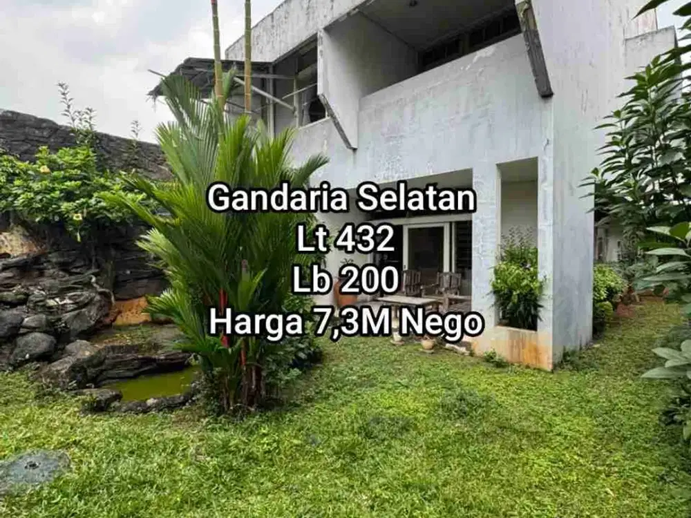 Rumah Halaman Luas di Gandaria Selatan Jakarta Selatan