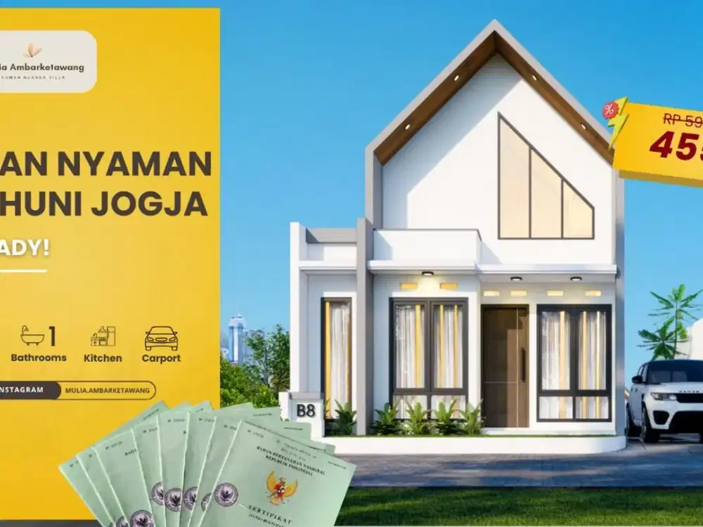 DIJUAL RUMAH YOGYAKARTA GRATIS BIAYA AJB