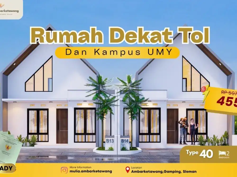 JUAL RUMAH PROMO TERBATAS DEKAT PUSKESMAS MANCASAN YOGYAKARTA