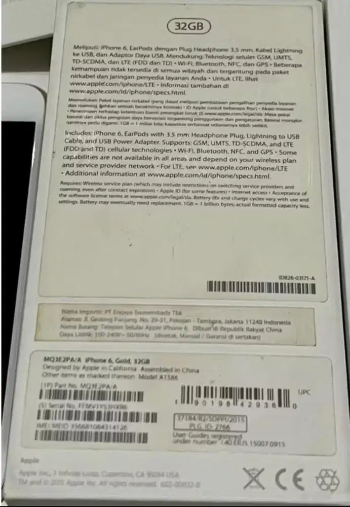 iPhone 6 32gb Gold iBox