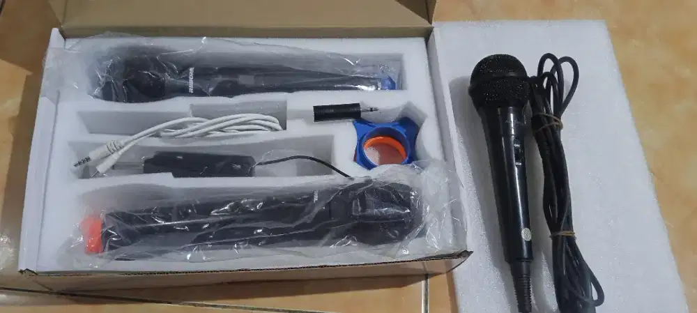 Di jual mick wireless riworal hpg 100 bonus mick kabel advan