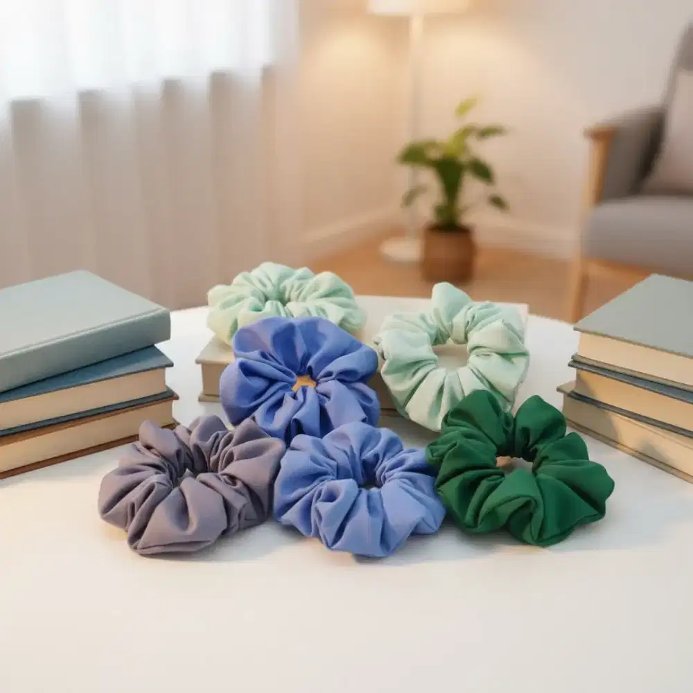 Ikat Rambut Scrunchie Handmade Cantik Jahitan Sendiri Harga 2 Ribuan