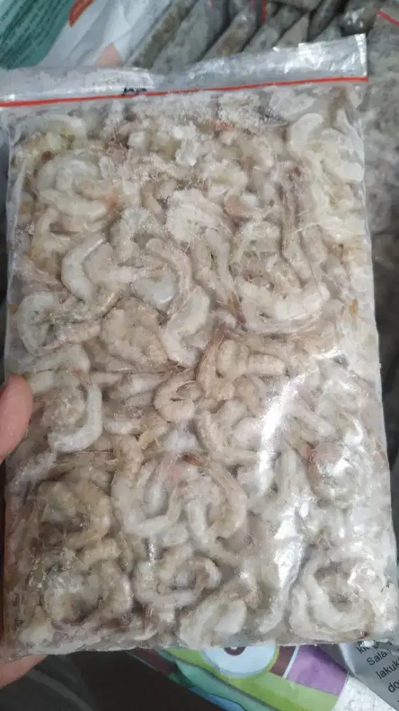Udang api beku potong kepala
