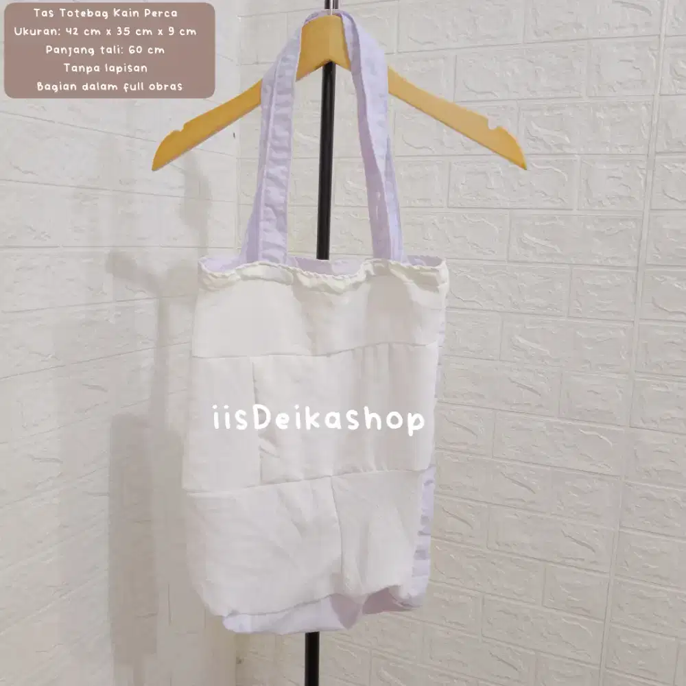 Tas Totebag Kain Perca Handmade Unik, Stok Terbatas 1 PCS