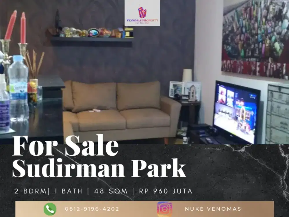 Dijual Apartement Sudirman Park 2BR Full Furnished High Floor