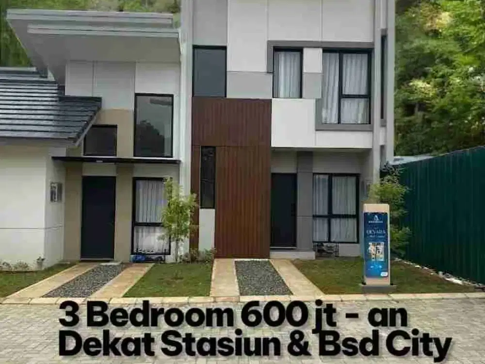 Rumah 2 Lantai 3KT Murah cuma 600jtan Dekat Stasiun dan Tol Legok BSD