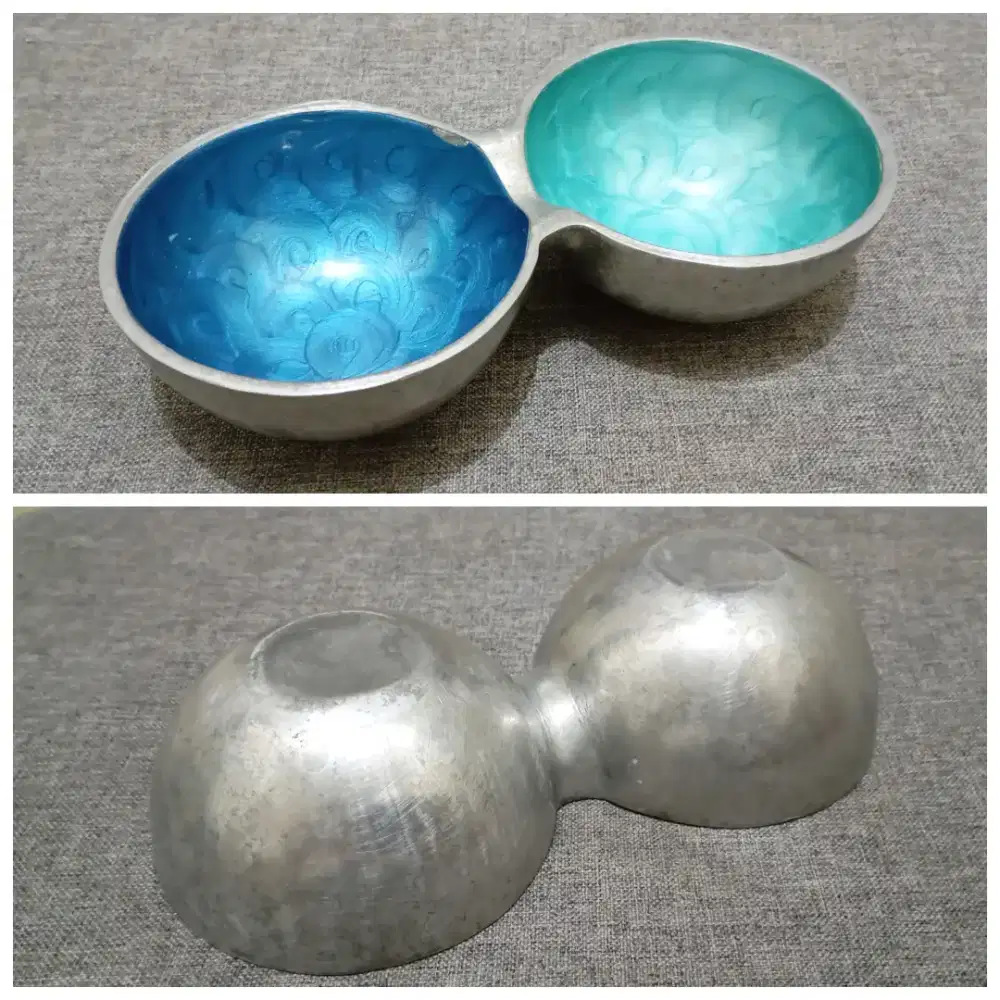 Double Aluminum Art Bowl Second
