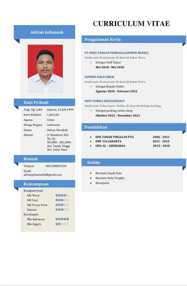 Mencari lowongan pekerjaan