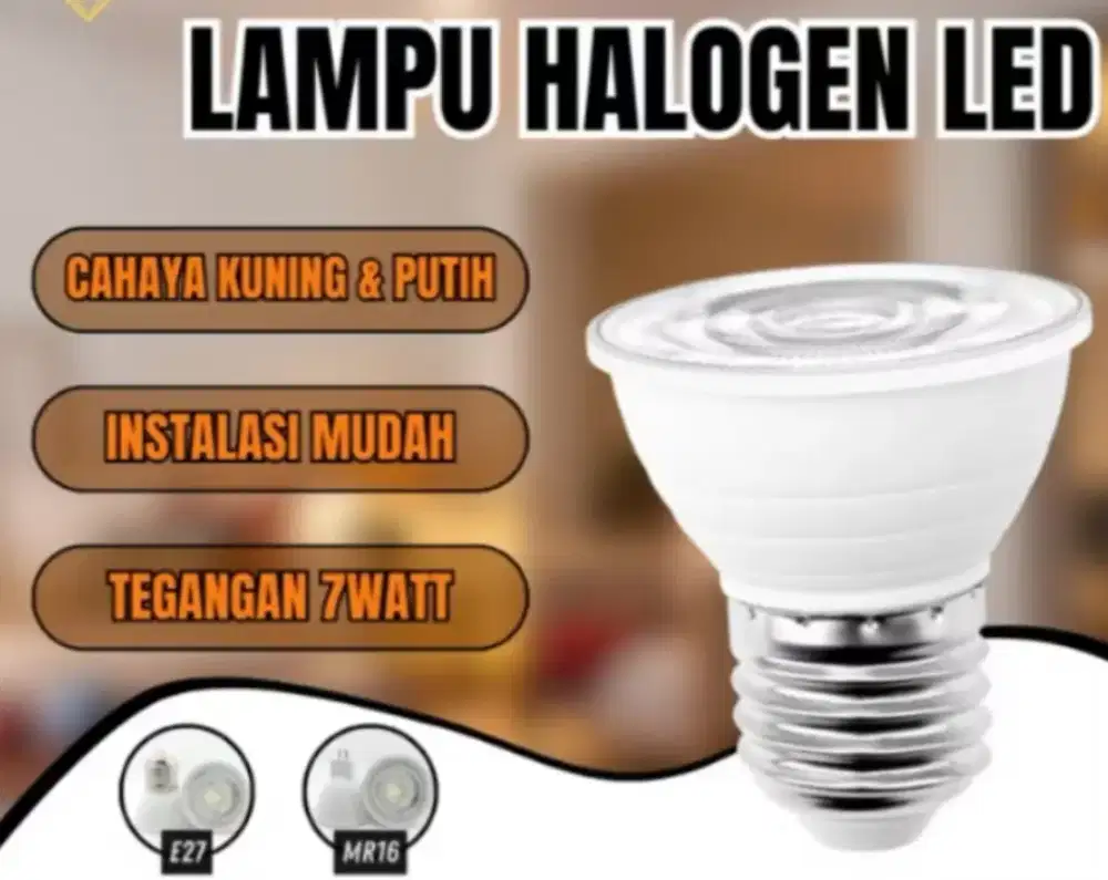 Lampu led halogen 7watt putih terang setara 40watt