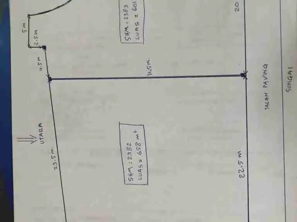 Tanah Murah Dekat Kampus Muhammadiyah Luas 1259 Meter di Jalan Tirto Utomo Landungsari Malang