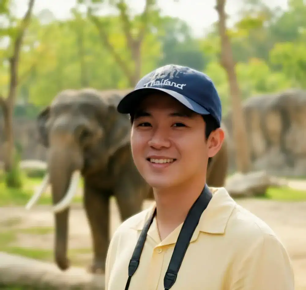 Topi Logo Gajah Thailand Original Second Navy Pekat