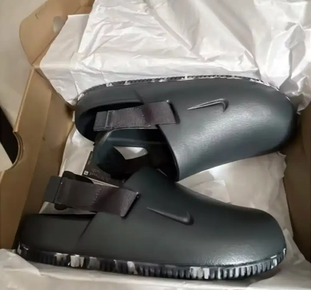 Nike Mules Pria Calm - Dark Smoke Grey