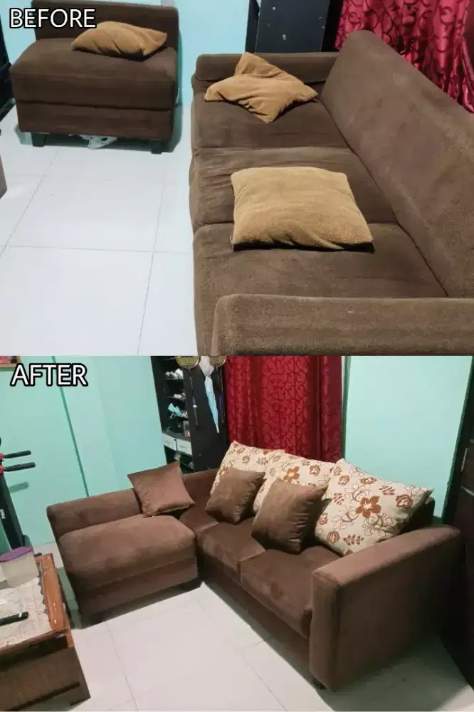 JASA REPARASI SERVICE KURSI SOFA L SUDUT SELONJOR