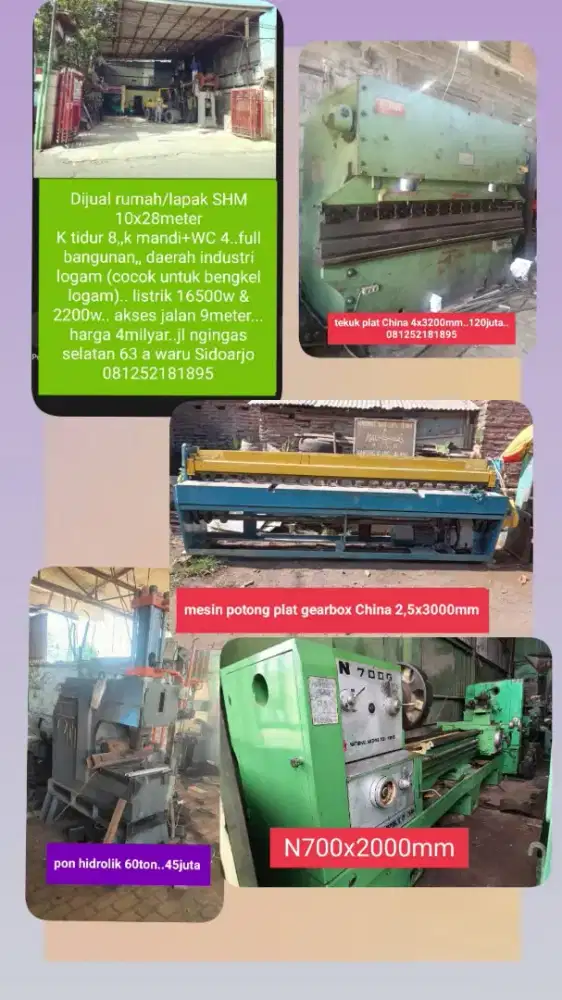 Mesin tekuk plat 6x3200mm china