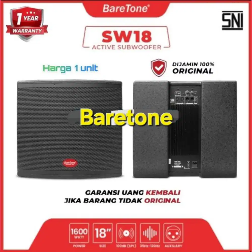 Sub woofer active baretone sw18a  new garansi resmi