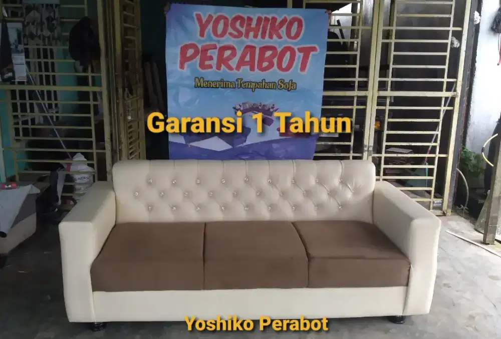 Yoshiko perabot - sofa tunggal minimalis kancing