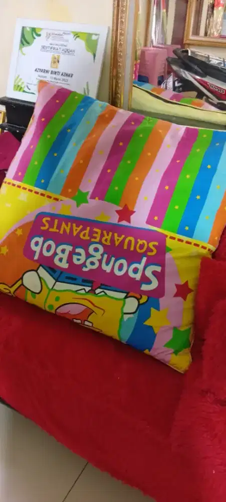 Jual bantal ruang tamu ukuran 60x60 sdh plus sarung