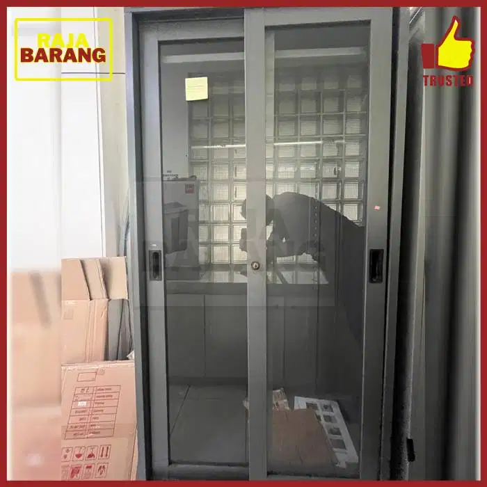 Taft Lemari Besi Sliding Kaca Lemari Arsip