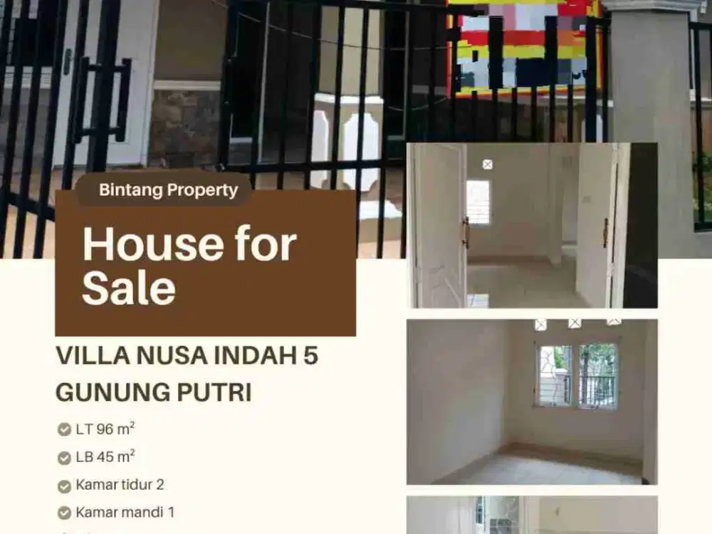 Dijual rumah di Villa Nusa Indah 5