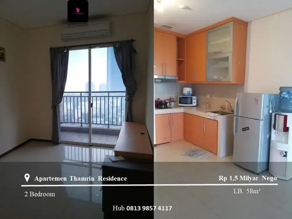 Dijual Apartement Thamrin Residence Mid Floor 2BR Full Furnished