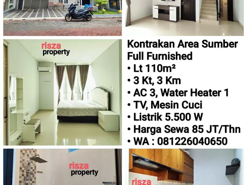 Sewa Rumah Full Furnish Di Perum Cluster Area Sumber, Dekat Manahan
